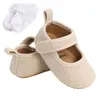 Athletic & Outdoor Baby Shoes Solid Color Ribbed Walking Soft Sole Footwear For Spring Fall Apricot/Brown/Gray/Pink 0-18 MonthsAthletic