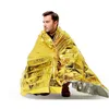 210 * 130cm Portable Outdoor Life-Save Blanket Survival Tool Party Favor Vattentät Nödfolie Termisk Första Aid Rescue Thermal Blankets Bes121