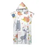 Cartoon Cute Animal Cape Hooded Bath Birthday Present Custom Name Beach Robe Poncho Surf Quick Dry Bathrobe Beachwear Handduk 220616