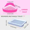Rabbit Corner Toalett Small Pet Washable Plastic Urinal Hamster Cage Fixed Litter Tray Guinea Pig Chinchilla Accessoires Lapin 220719