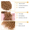 18 pouces Faux Locs Curly Crochet Braids Avec des extrémités bouclées Extension de cheveux synthétiques Doux Ombre Tressage Cheveux 70g / pc Lâche Fin LS12
