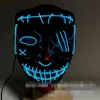 Halloween LED Luminous Mask El Fluorescente Punk Party Masches Decorazione per le vacanze Atmosfera Articoli 14 25yg D3