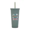 2022 NYA TUMBLERS PLASTIC CUP CREATIVE Fashion Mönster Straw Cup Simple Summer Handy Cups 700 ml