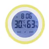 Orologi da parete Colori Plastica LCD digitale Temperatura Umidità Funzione tempo Orologio Stazione meteorologica interna Tester Tester Retroilluminazione Orologi da parete