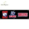 130GSM 150D Materiale Bandiera NCAA Belmont Bruins Stampa fronte-retro 1,5 * 5 piedi (45 cm * 150 cm) Ordito tessuto lavorato a maglia Banner decorazione volante casa giardino flagg