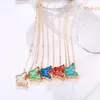 Pendant Necklaces Cute Butterfly For Women Bohemia Jewellery Rose Gold Color Choker Chains Wedding Jewelry Wholesale Gift KBN329Pendant