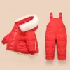 2 stycken Set Winter Children Down Jacket New Baby Girl Clothes Warm Boy Skisuit Snowsuit Baby Outfit Jacket For Babies S 1-4Y J220718