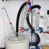 ZZKD Lab Supplies 2L 5L 10L 20L Short path distillation GG17 Apparatus kit with heating mantle