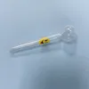 Smile face pyrex glass oil burner smoke pipe mini smoking oil bowl vaporizer