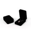 Bolsas de joyas bolsas 5pcs caja negra de terciopelo anillo colgante collar organizador de regalos de almacenamiento de boda paquete de almacenamiento de bodaJewelry