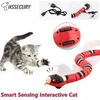 Smart Sensing Snake Interactive Cat Toys Automatyczne zabawki dla kotów Akcesoria ładujące USB