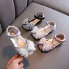 Vår sommar nya koreanska tjejer barn prinsessa casual singel skor prestanda skor små tjejer skor baby flickor sandaler g220418