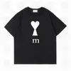 Herren Amis T -Shirt Designer T -Shirts Hip Hop Fashion Paristshirts Drucken kurzarm hochwertiger Amis -Shirts Mann T -Shirt Polo Chothes Paris Shirts Tees 9398