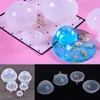 5st Set Ball Shape Silicone Mold Pendant Mold For Harts With Real Flower DIY Jewelry Making Tools Craft Cake Forms Bake Tool 220721