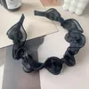 Fashion Women Headband Lace Pleated Hairband Fresh Summer Headwear Adult Handmade Hair Accessories