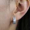 Hoop Huggie Round Baguette CZ Sparking Bling Cubic Zirconia Fashion Jewelry Small Earring For Womenhoop ODET22