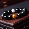 Brins de perles Pixiu Feng Shui cadeau bracelet obsidienne oeil de tigre pour homme et femme fait à la main bonne amulette porte-bonheur bijoux perlés Lars22