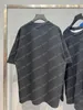 22ss メンズ レディース デザイナー tシャツ グラフィティレターズ パリプリント 半袖 クルーネック ストリート ブラック グレー ホワイト xinxinbuy XS-L