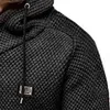 Herfst winterheren truien nieuwe casual zipper Cardigan trui mannen volle mouw capuchon gebreide trui massief gebreide kleding jas l220704