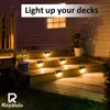 Warm White Garden Landscape Step Deck Led Solar Lamp Balcony Fence Lighting Outdoor Waterproof Path Stair Wall Lighting J220531