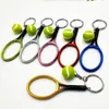 Keychains Ly Simulation Mini Tennis Racket Ball Keychain Pendant Bag Key Ring AccessoryChains Emel22