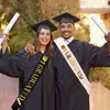 Classe di decorazioni per feste del 2022 Corona d'oro con fascia in raso laureata per la fornitura di laurea per gli studenti delle scuole Puntelli Po