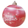 60CM Festives new inflatable Christmas ball decoration courtyard led remote control luminous ball PVC