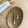 Bengelen kroonluchter amaiyllis 925 sterling zilver 18k gouden barokke parel oorbellen asymmetrie elegant vrouwelijk voor vrouwen Jewellry GiftDangle