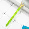 Crystal Glass Kawaii Ballpoint Pen Big Gem Ball Penns med stora Diamond Fashion School Office Supplies W1