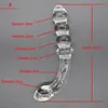 Glass 8 Anal Beads Butt Plug Big Ball Large Crystal Dildo Penis Artificial Dick Gay Masturbate volwassen seksspeelgoed voor vrouwen Men 220520