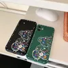 Ny stil tecknad björnblomma telefonfodral för iPhone 13Promax 12 11 8p XR Protective Shell