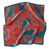 Scarves 100% Natural Real Silk Scarf Fashion Women Summer Beach Small 53 53cm Neck Shawl Bandana Hijab Pashmina Poncho 2022Scarves