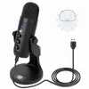 MU900 Condenser Microphone Studio Recording USB Microphone for PC Computer Streaming Video Gaming Podcasting Singing Mic Stand