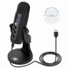 MU900 Kondensor Mikrofon Studio Inspelning USB-mikrofon för PC-dator Streaming Video Gaming Podcasting Singing Mic Stand