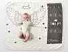 Ins kids vleugel print dekens fotografie achtergrond rekwisieten baby swaddling bloem digitale pasgeboren baby wraps 70 * 102cm