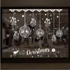 Christmas Shop Window Decoration Wall Removable Stickers Bells Deer Home Supplies Y201020