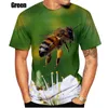 T-shirt da uomo Funny Bee 3D Nest Moda Uomo Donna T-shirt stampata TopDa uomo