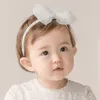 Fascia per capelli per bebè dolce fascia per capelli in pizzo bianco bowknot per bambini Fasce per capelli principessa per bambini Accessorio per capelli