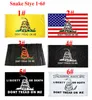 أنماط جديدة America Flags Amendment 90x150cm 3x5feet Trump Flag Banner USA Gadsden Flag Election DHL الرئاسة الأمريكية