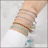 Charm Bracelets Jewelry Handmade Woven Braided Rope Friendship Bracelet With Card Beach Bohemian Polyester Thread Weave String For Women Men