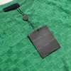 22SS Hommes Designers T-shirts Tee-shirt à carreaux Tissu à manches courtes Col rond Streetwear Noir Blanc Vert Xinxinbuy S-XL271S