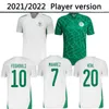 Jerseys de football alggerie Player Version Home White Away Away Green Mahrez Feghouli Bennacer Atal 20 21 Algeria Football Shirt Men Maillot de