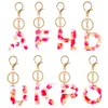 Keychains Letter Pendant Resin Key Chains Rings For Women Cute Car Acrylic Glitter Keyring Holder Charm Bag Couple GiftsKeychains