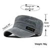 Casual Washed Cotton Flat Top Hat Adjustable Fisher Military Caps Men Women Cadet Army Cap Unique Design Vintage Four Seasons 220513