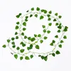 Decorative Flowers & Wreaths 3pcs Leaf 2M Artificial Ivy Leaves String Garland Fake Foliage Green Plants Vine Wreath Creeper For Home Garden