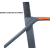 Gri turuncu aero tasarımı tam dahili kablo disk fren yolu bisiklet çerçevesi TT-X34 Toray T1000 Karbon Fiber