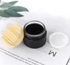 150pcs Black Frofried Glass Refillerbara flaskor Tom Kosmetisk Jur Potte Eye Shadow Face Cream Container 5/10/15/20/30 / 50g