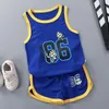 Pojkar Flickor Sportkläder Set Småbarnsväst Shorts 2st set Småbarn Ärmlös träningsoverall Barn Baby Basketkläder Kostym 220610