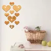 Spiegel 10 Teile/satz Langlebige Liebe Herz Aufkleber Wand Aufkleber Spiegel Wandbild 3D Aufkleber Einfache DIY Dekorative Abnehmbare Paster Hause DekorationMirro