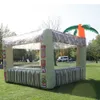 4x2.7x2.3m Oxford Palmier Gonflable Tiki Bar Tente De Cabine De Plage En Plein Air Servant Stand De Concession Pour La Fête D'été D'arrière-cour Utilisée